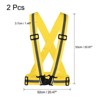 Unique Bargains Reflective Vest Adjustable High Visibility Safety Vest for Cycling Running Walking 2Pcs - 2 of 4