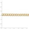 Black Bow Jewelry Men's 6.5mm, 14k Yellow Gold, Hollow Curb Link Chain Bracelet - 4 of 4