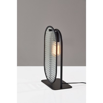 Edison Black Glass Desk Table Lamp with Metal Stand