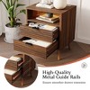 WOWLIVE Nightstand for Bedroom with LED Lights & Charging Station, Bedside Table with 2 Drawers and an Open Shelf - 4 of 4