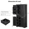 Pantry Cabinet with Pull Out Shelves and Door Storage, Freestanding Kitchen Cupboard with Drawers and Organizer-Maison Boucle - 4 of 4