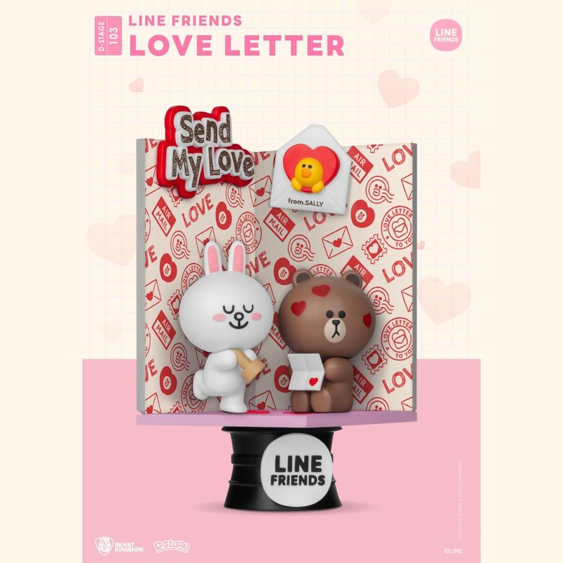 Line Friends Diorama Stage-103-Line Friends-Love Letter (D-Stage), 2 of 5