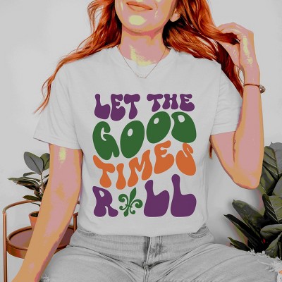 Simply Sage Market Let The Good Times Roll Mardi Gras Garment Dyed Tee