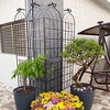Lirago 86.7"H * 19.7"W * 1"D,2 Pack Metal Garden Trellis Rustproof Climbing Plant Support for Outdoor Flowers, Vines, Vegetables Black Powder-Coated - 4 of 4