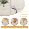 Syemin End Table, Coffee Table Accent Table with Tempered Glass Top and Metal Legs for Modern Living Room, Clear, 51"*31.5"*29.5" - 4 of 4