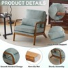 Karl Home Mid Century Solid Wood Accent Chair Upholstered Armchair with an Extra Pillow - 4 of 4
