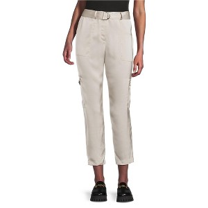 Calvin Klein Womens Satin Belted Casual Cargo Pants - 1 of 1