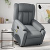 vidaXL Gray Faux Leather Electric Massage Recliner Chair with Power Lift and Reclining Functions for Living Room Comfort - 2 of 4