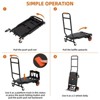Hand Truck, Heavy Duty Folding Hand Truck 330 Lbs - 4-Wheel Dolly Cart with Elastic Ropes for Moving/Luggage/Warehouse - 4 of 4