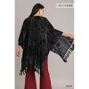 Women's Floral Burnout Velvet Tassel Fringe Duster Plus - umgee - 4 of 4