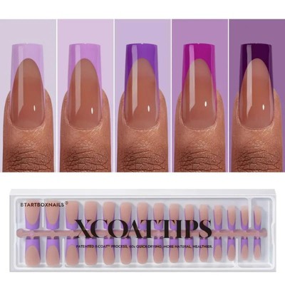 BTArtboxnails XCOATTIPS® Purple Pastel French - Square