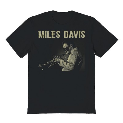 Miles Davis Men's Trumpet Short Sleeve Graphic Cotton T-Shirt