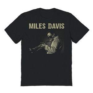 Miles Davis Men's Trumpet Short Sleeve Graphic Cotton T-Shirt - 1 of 1
