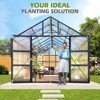 AMERLIFE Polycarbonate Greenhouse with 4 Vents, Rain Gutter, Heavy Duty Aluminum Frame - 3 of 4