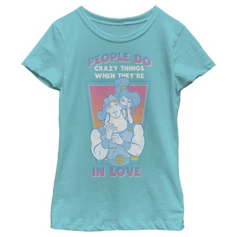 Girl's Hercules Valentine's Day People Do Crazy Things T-Shirt - image 1 of 4