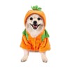 Dog Hoodie Cute Funny Halloween Style Pumpkin Cosplay Costume Warm Puppy Fleece Clothes - 4 of 4