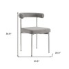 HomeRoots Set of Two Gray And Silver Upholstered Polyester Open Back Dining Side Chairs - 3 of 4