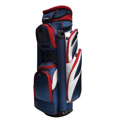 Revelation Golf Commander Deluxe Cart Bag 14-Way Top - Red / White / Blue