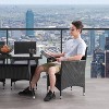 Parksville 2pk Patio Dining Arm Chairs with Cushions: UV-Resistant, Weather-Resistant - CorLiving - 2 of 4