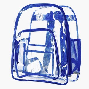 K-Cliffs Clear Backpack Heavy Duty See Through Student School Bookbag Transparent Security Travel Daypack Work Bag - 1 of 4