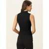 Allegra K Women's Sleeveless Mock Neck Fitting Knit Basic Vest Sweater Tank Tops - 4 of 4