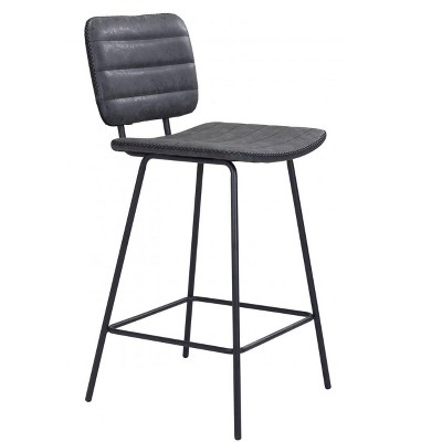Zuo Boston Counter Stool (Set of 2) Vintage Black