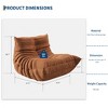 Bean Bag Chairs for Adults, Memory Foam Couch Single Sofa Chair with Suede-Like Fabric, Cozy Comfy Reading Nook Chairs, Floor Chair for Living Room - 2 of 4