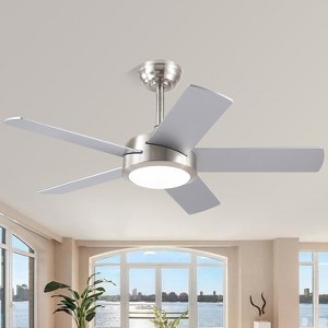 46 Inches Downrod ceiling Fan with Light,Reversible Wind,Timer Setting - 1 of 4