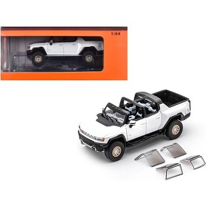 2022 GMC Hummer EV Pickup Truck White 1/64 Diecast Model Car by GCD - 1 of 3