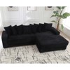 TiramisuBest Oversized Corduroy L Shaped Sofa  Modular sofa Left Chaise Eight Pillows Two Piece Corner Couch - 2 of 4
