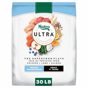 Nutro Ultra Superfood Plate Weight Management Vegetable, Lamb, Chicken and Salmon Flavor Dry Dog Food - 1 of 4