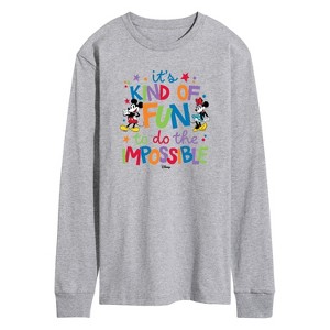 Men's - Disney - Its Kind Of Fun To Do The Impossible Long Sleeve Graphic T-Shirt - 1 of 3