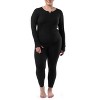 Fruit of the Loom Women's and Plus Thermal Long Underwear Henley Top and Pant Set - image 4 of 4