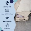 happimess Chett Minimalist Hand-Woven Hyacinth/Wood Underbed Storage Bin with Wheels and Handles - 3 of 4