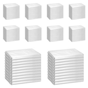 Stockroom Plus 200 Pack Disposable Salon Aprons for Hair Stylist, Barber Shop, Artists, Groomers, One Size Clear Plastic Smocks, 45.3 x 27.5 In - 1 of 4