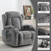NicBex Massage Recliner Chair with Heating Modern Power Lift Accent Chair with Side Pocket and USB Port for Living Room, Bedroom - 4 of 4