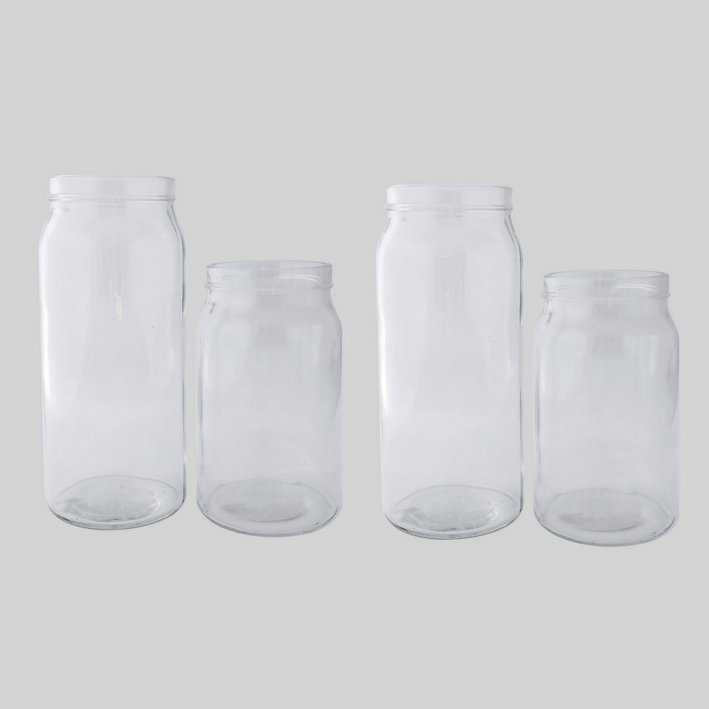 4pk Glass Vases Clear - Bullseye's Playground was $12.0 now $6.0 (50.0% off)