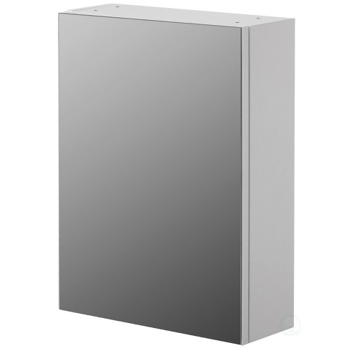 Basicwise Wall Mount Bathroom Storage Cabinet With Single Door  2  Adjustable Shelves Medicine Organizer Storage Furniture (white) : Target