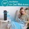 Brentwood 14-In. 3-Speed Portable Oscillating Tower Fan, Black, F-14TBK - 3 of 4
