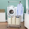 3-Bag Laundry Sorter with Clothes Rack - image 2 of 4