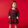 Toddler Red Tartan Plaid Ruffled Twirl Bodysuit Dress - Posh Peanut - 2 of 4