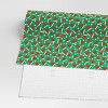 40” 125 sq ft Christmas Roll Wrap Santa Hats on Green - Wondershop™ - 3 of 3