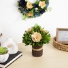 Northlight 9" Tan Poppy Wooden Flowers Standing Bouquet Bundle - 2 of 4