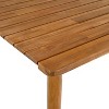 Gulches 63" Outdoor Dining Table, Solid Acacia Wood 6-Seater Patio Table, 180LBS Capacity Weather-Resistant for Garden Backyard - 3 of 4