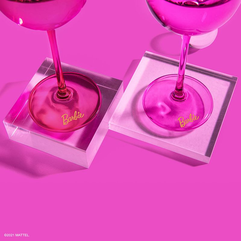 Barbie x Dragon Glassware Wine Glasses 17.5 oz Set of 2, 3 of 9