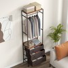 Tangkula Freestanding Closet Organizer w/ 3-position Hanging Rod & Storage Shelves - 2 of 4