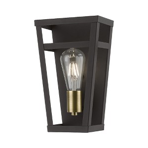 Livex Lighting Schofield 1 - Light Wall Light in  Bronze/Antique Brass - 1 of 3