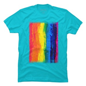 Adult Design By Humans Vertical Artistic Pride Flag By stevej T-Shirt - 1 of 2
