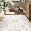 Washable Vintage Floral Print Carpet,Living Room Carpet,Stain Resistant Easy Clean Indoor Carpet,Non-Slip Low Pile Carpet,Bedroom,Dining Room,Office - 2 of 4