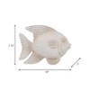 Sagebrook Home Creative Fish Sculpture for Living Room, Bedroom or Office Decor, Whitewash - 2 of 4